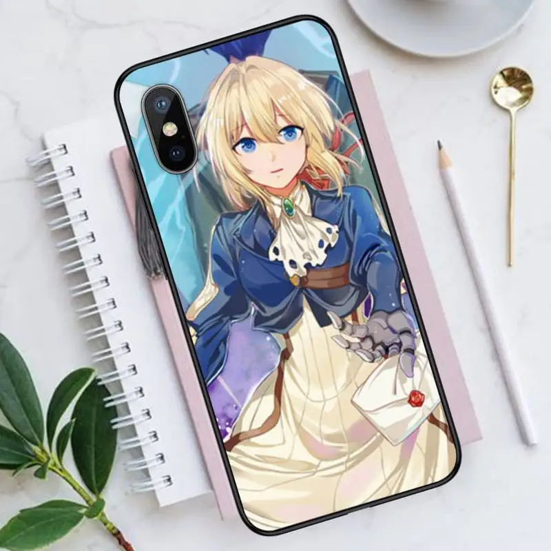 

Violet Evergarden anime Phone Case for iPhone 11 12 pro XS MAX 8 7 6 6S Plus X 5S SE 2020 XR Luxury brand shell funda coque