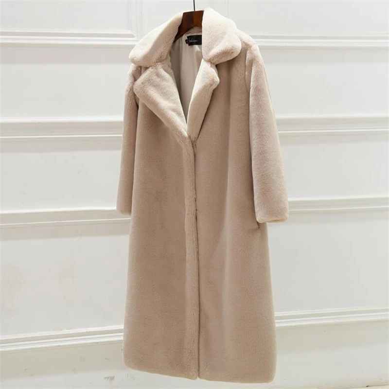 Женское пальто из искусственного меха норки зимняя модная новинка плотное