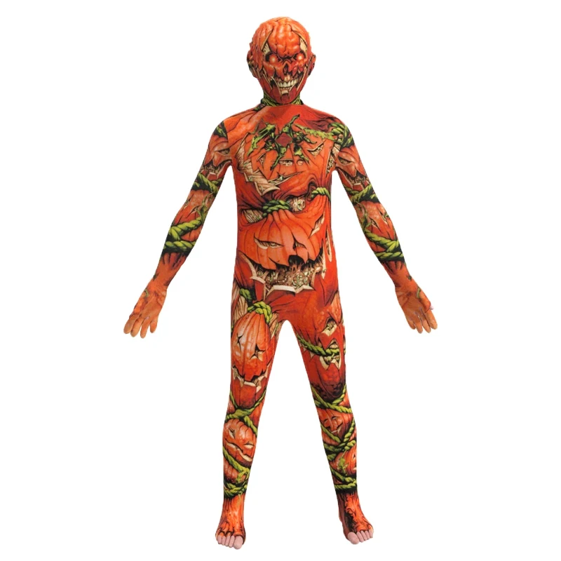 Страшный костюм тыквы призрака на Хэллоуин для детей |