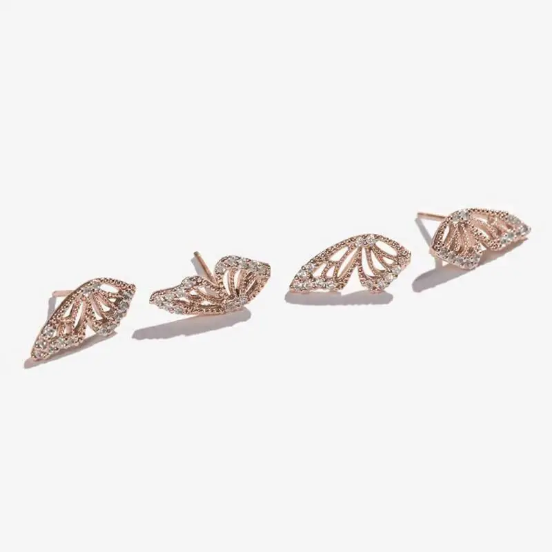 

Minimalist Small Cubic Zirconia Butterfly Stud Earrings Tiny Dainty Jewelry Girl
