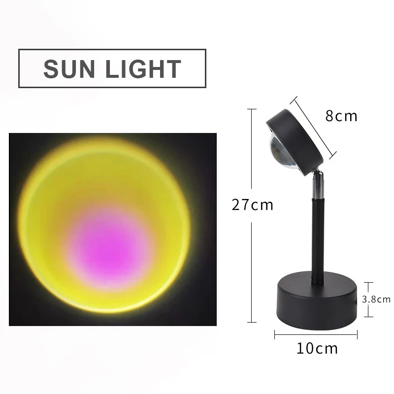 

Night Lights Sunset Projection Live Broadcast Background Like Galaxy Projector Atmosphere Rainbow Lamp Decoration For Bedroom