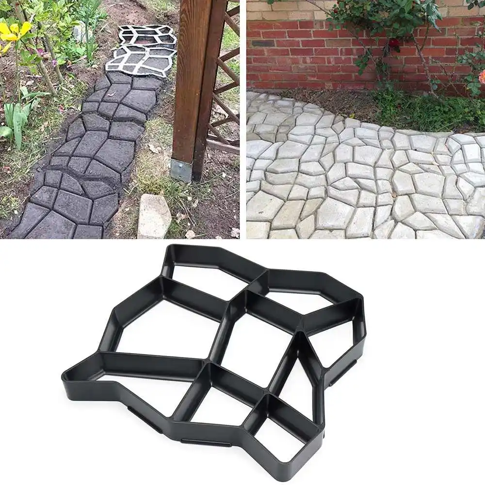 

DIY Paving Mould Cement Masonry Road Concrete Mould Reuse Mould Path Maker Mold Garden Terrace Road Stepping Stone