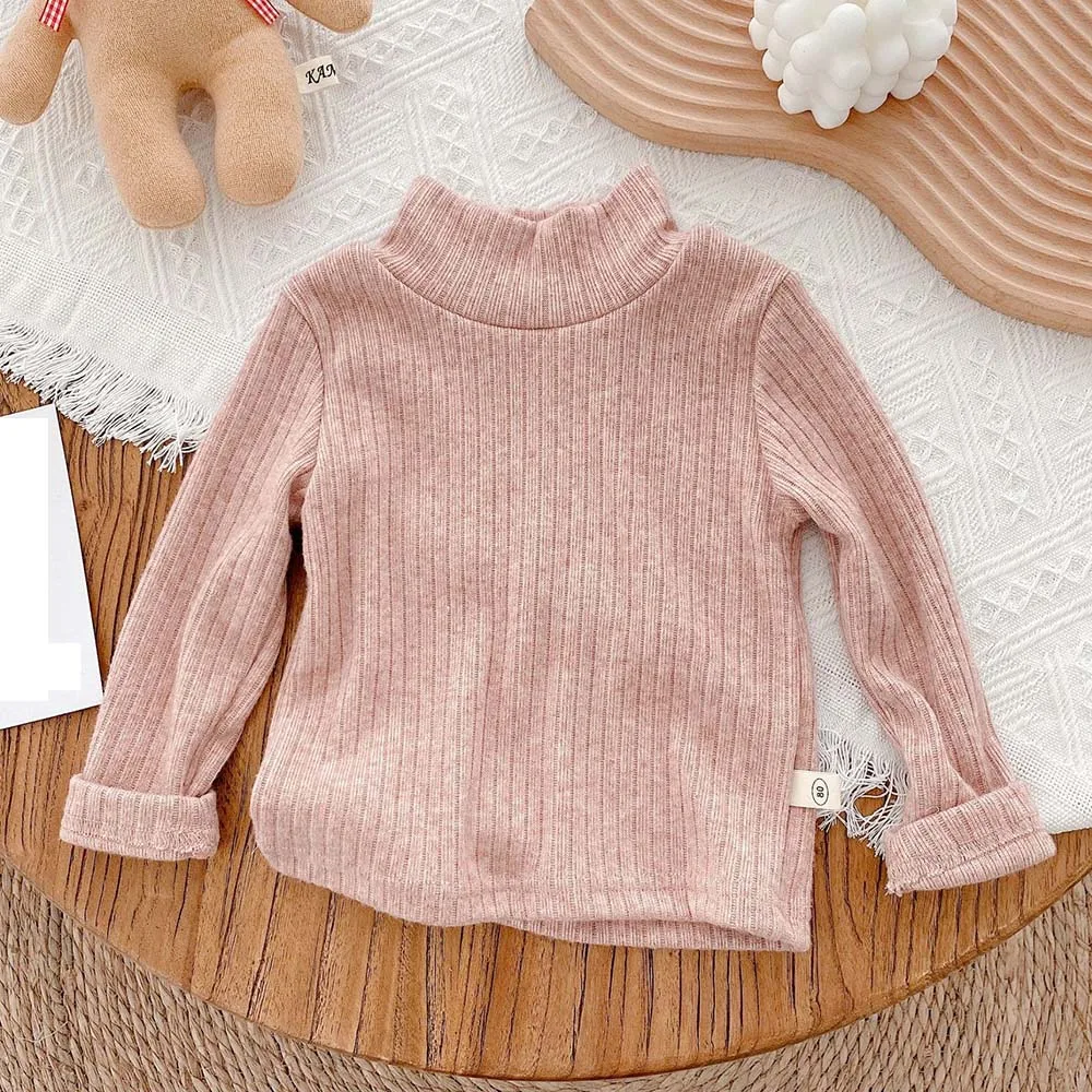 

Kids Girls Boys Sweater Toddler Kids Long Sleeve High Collar Thickened Sweaters Tops Children's Knitwear Autumn Winter Clothes