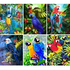 Алмазная живопись, животные, попугай, природа 5D, вышивка своими руками, искусство, полная квадратная, круглая, пейзаж, мозаика, Набор для вышивки крестиком, домашний декор, подарок