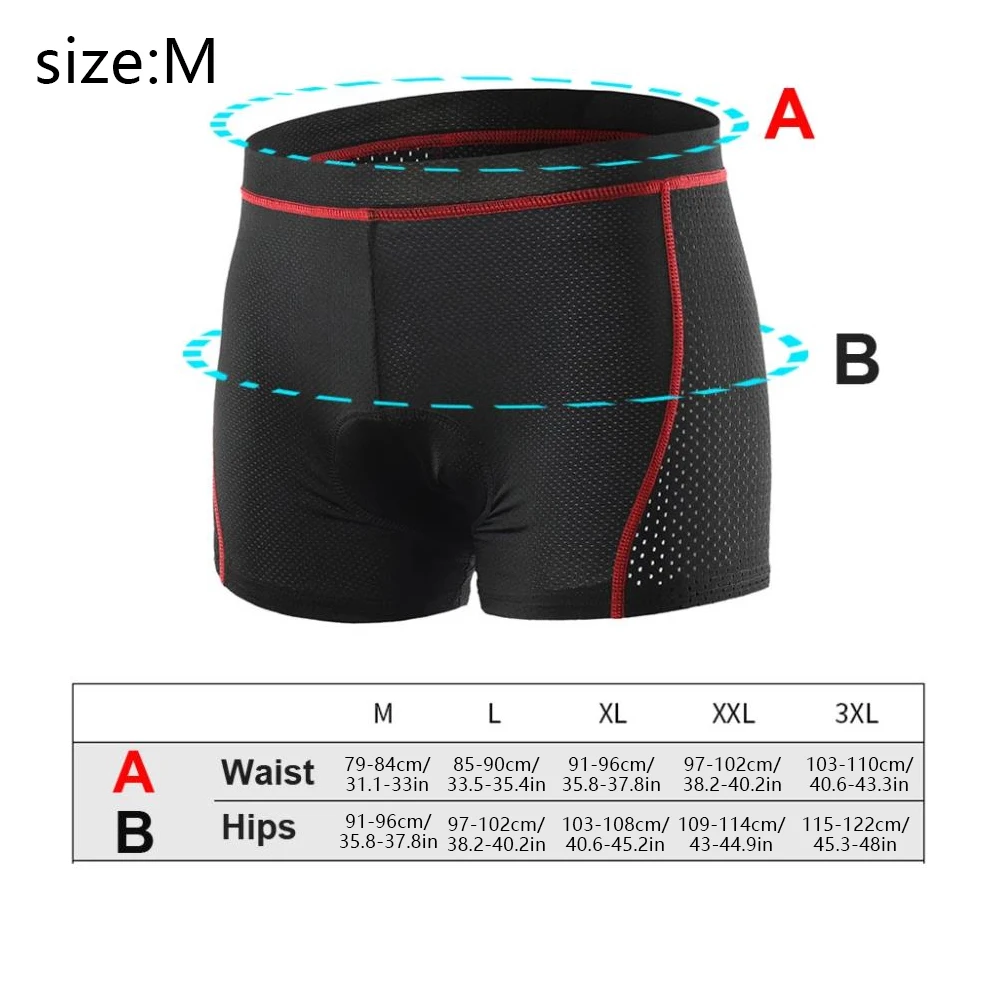 

Breathable Cycling Shorts Cycling Underwear Quick Dry Wicking Shockproof Bicycle Underpant MTB Road Bike Underwear Man Shorts