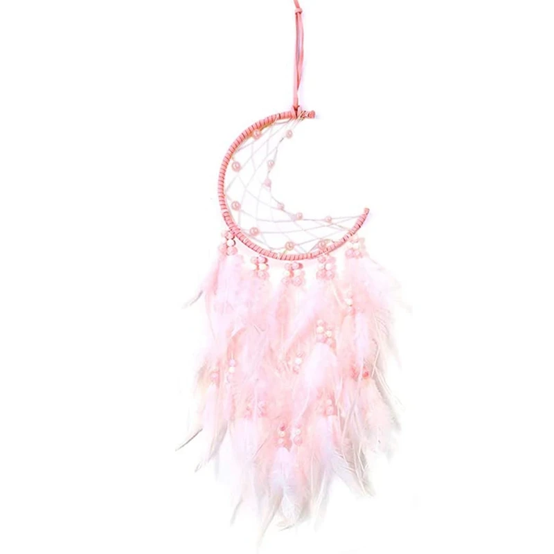 

Ловец снов со светодиодной подсветкой, рандомное украшение для детей, настенное украшение, поделка (розовый)