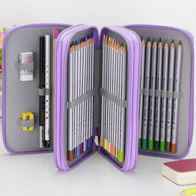 Чехол для карандашей большой школьный чехол из ткани Оксфорд милый ручек с 36 48 72