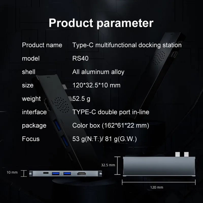 Док-станция 7 в 1 с двумя разъемами типа c и HDMI MST | Компьютеры офис