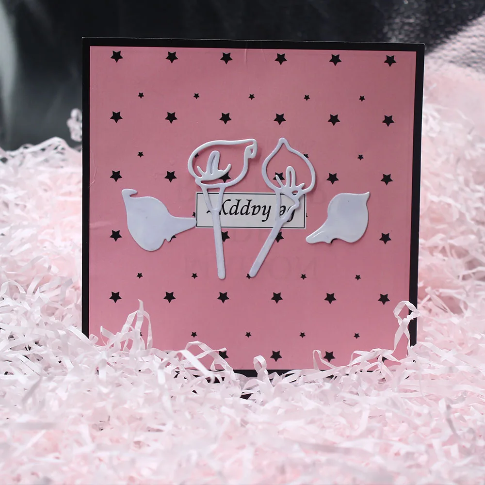 Цветочная ветка Лилия металлическая резка штампы лист для рукоделия Скрапбукинг