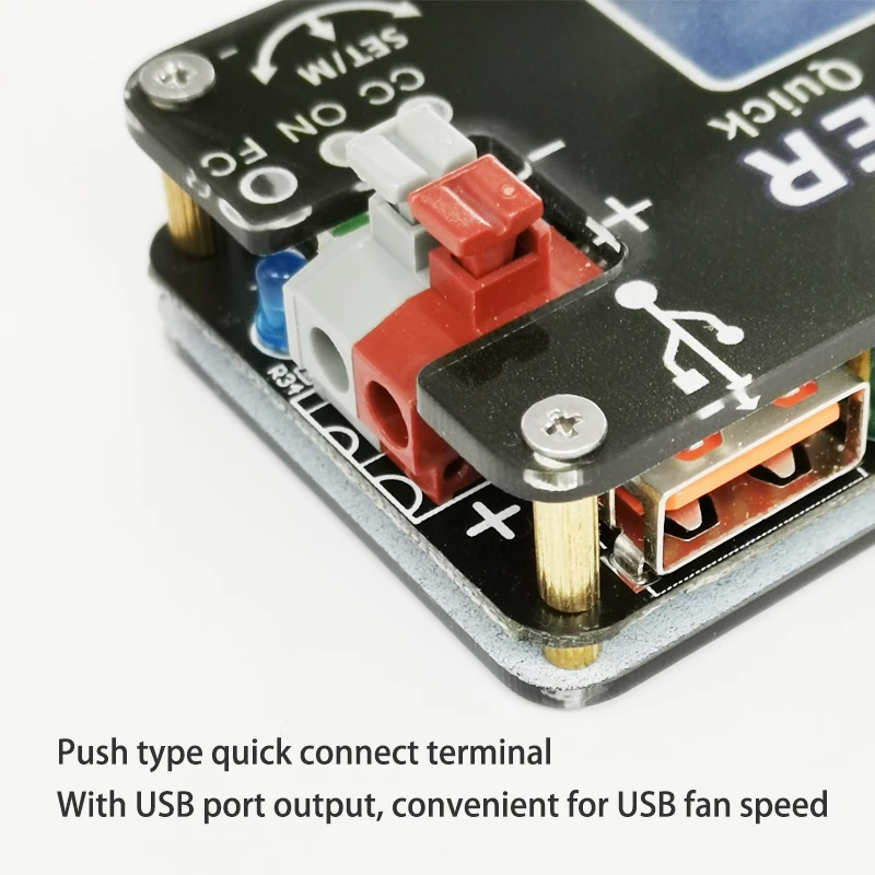 CNC USB TYEPE C DC преобразователь CC CV 1 30V 2A 15W модуль питания Регулируемый источник QC2.0 3 0