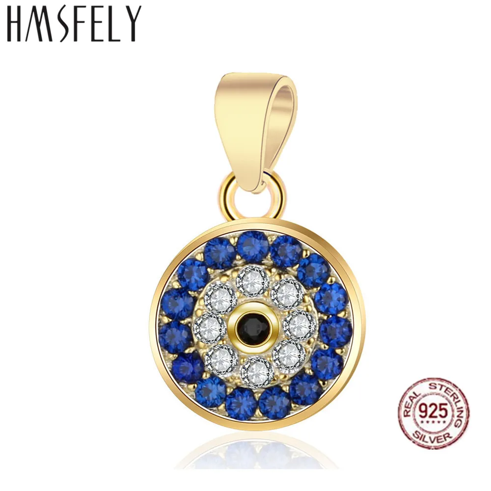 Женский кулон глаза из серебра 925 пробы с синим цирконием|Шармы| |