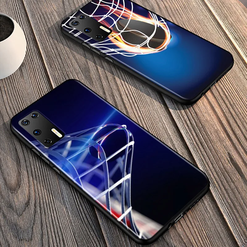 

Ice Hockey Rink sport For Huawei P40 P30 P20 Pro P10 P9 P8 Lite E Plus 5G 2019 Phone Case Bright Black Silicone Cover