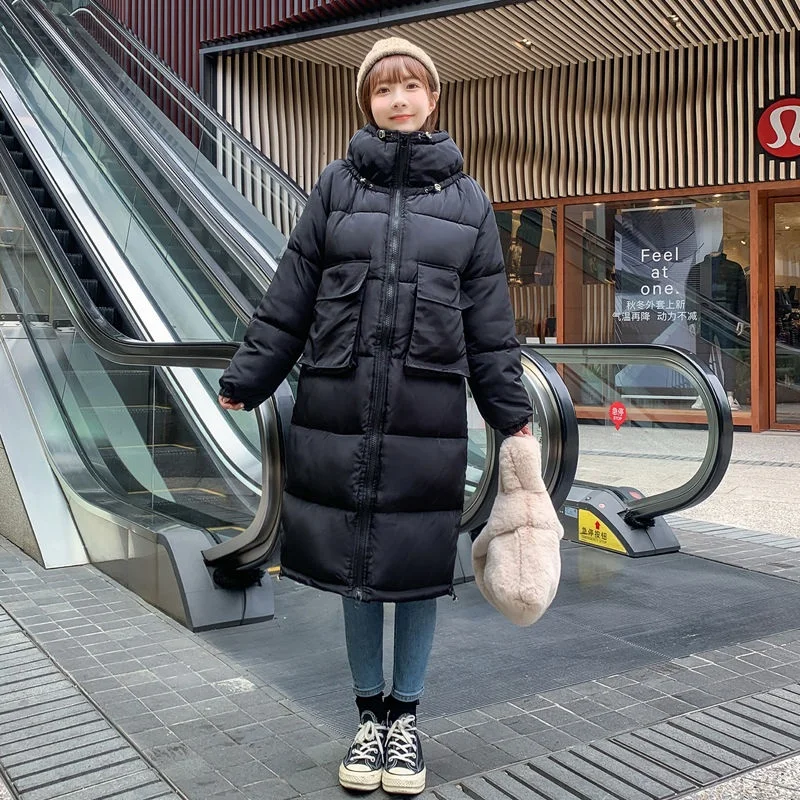 

Large size thickened knee down padded jacket women jacket women 2020 new jacket winter long Korean style loose fashion jacket