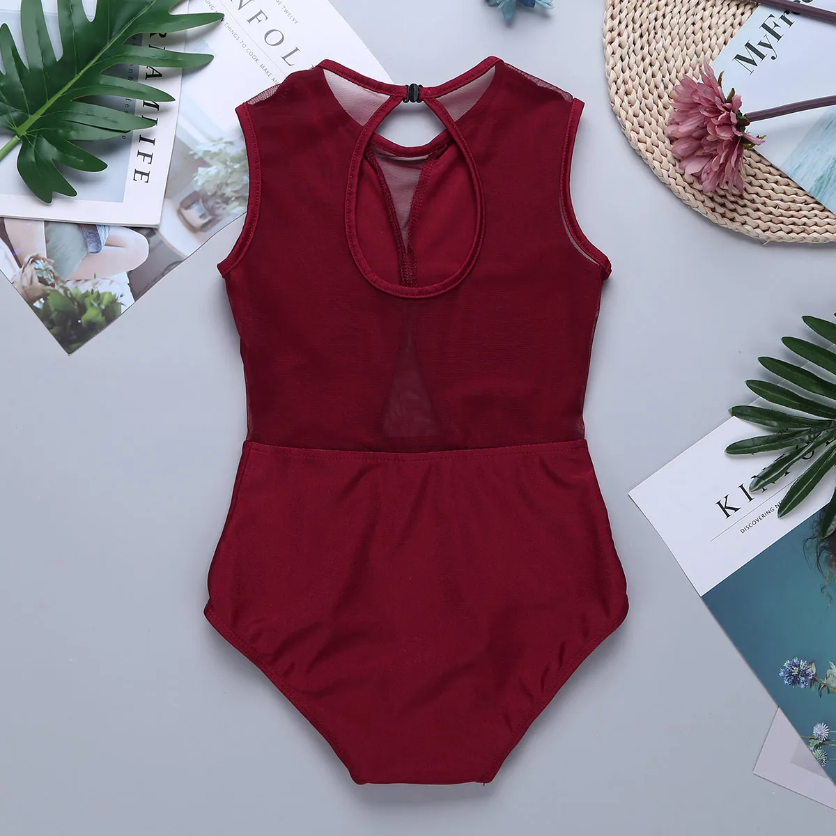 Детская балетная пачка танцевальная одежда без рукавов сетчатый купальник для