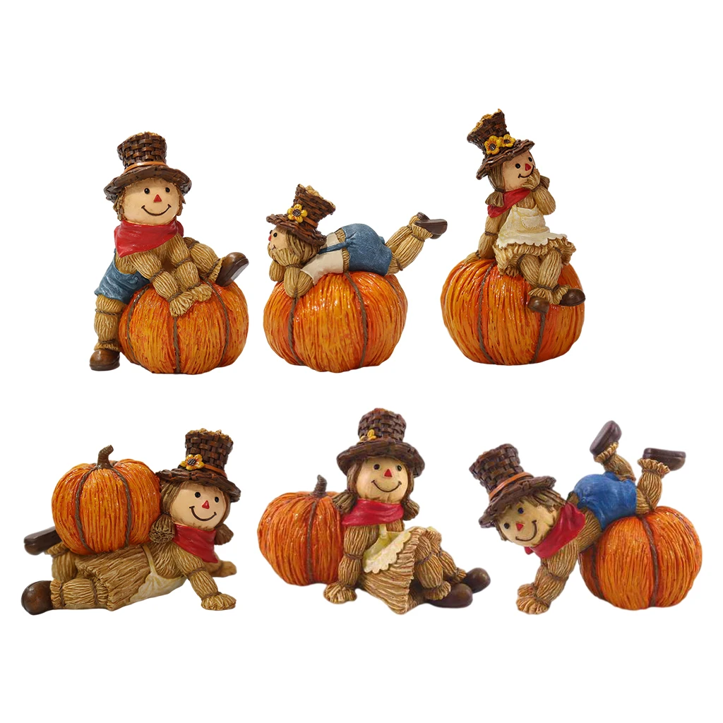 

Halloween Pumpkin Figurine Novelty Halloween Decorations Pumpkin Halloween Figurine for Halloween Party Home Decor