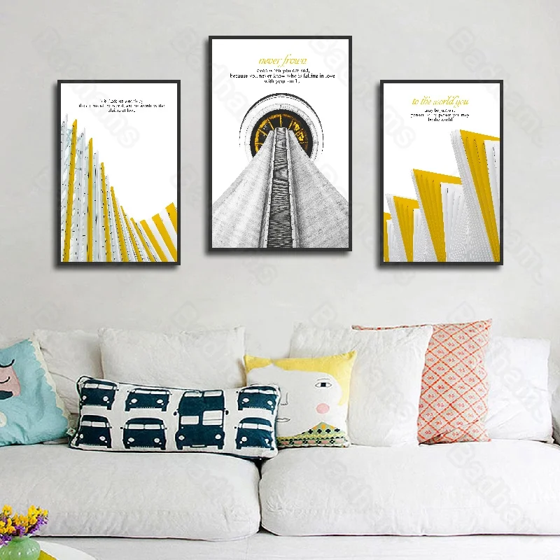 Декоративная живопись для гостиной архитектура Современная атмосфера