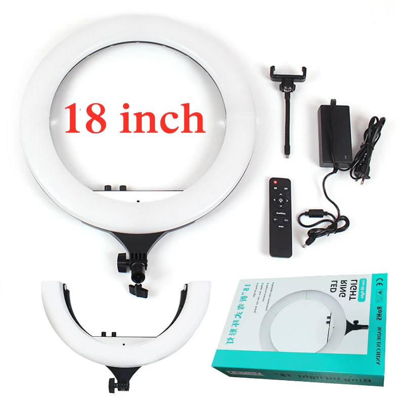 18 дюймов 45 см светодиодный кольцевой светильник с держатель телефона пульта