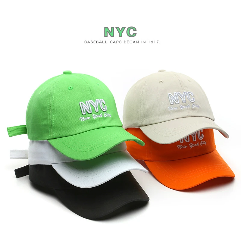 

SLECKTON Cotton Baseball Cap for Women and Men NYC Embroidery Hats Boys Girls Hip Hop Hat Summer Visors Cap Casual Snapback Hat
