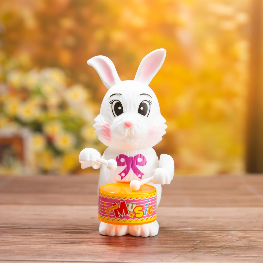 

1pc Cartton Rabbit Drumming Kids Toys Baby Clockwork Wind-Up Toy Educational Learning Toys for Children Birthday Surprises Gifts