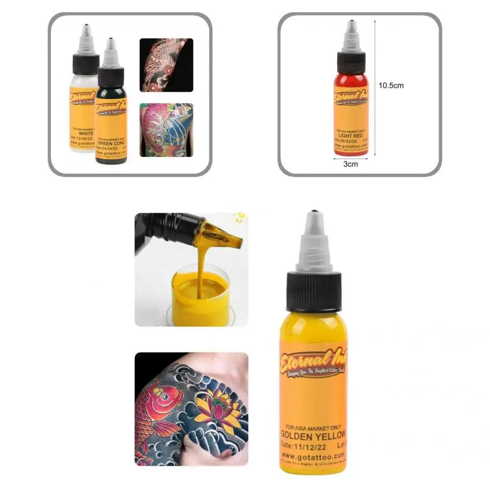 

7Bottles/Set Tattoo Accessories Practical Tattoo Color Pigment Ink Lightweight Portable Tattoo Art Pigment