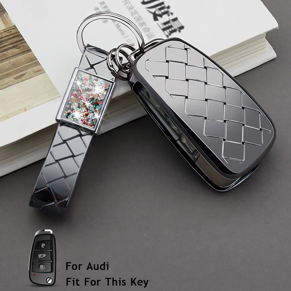 ТПУ ключи чехол сумка держатель ключей для Audi A1 A5 A6 A7 A8 Q3 Q5 Q7 C5 C6 A4L A6L S1 S3 RS6 TT 2005-2013 флип чехол для ключей авто части