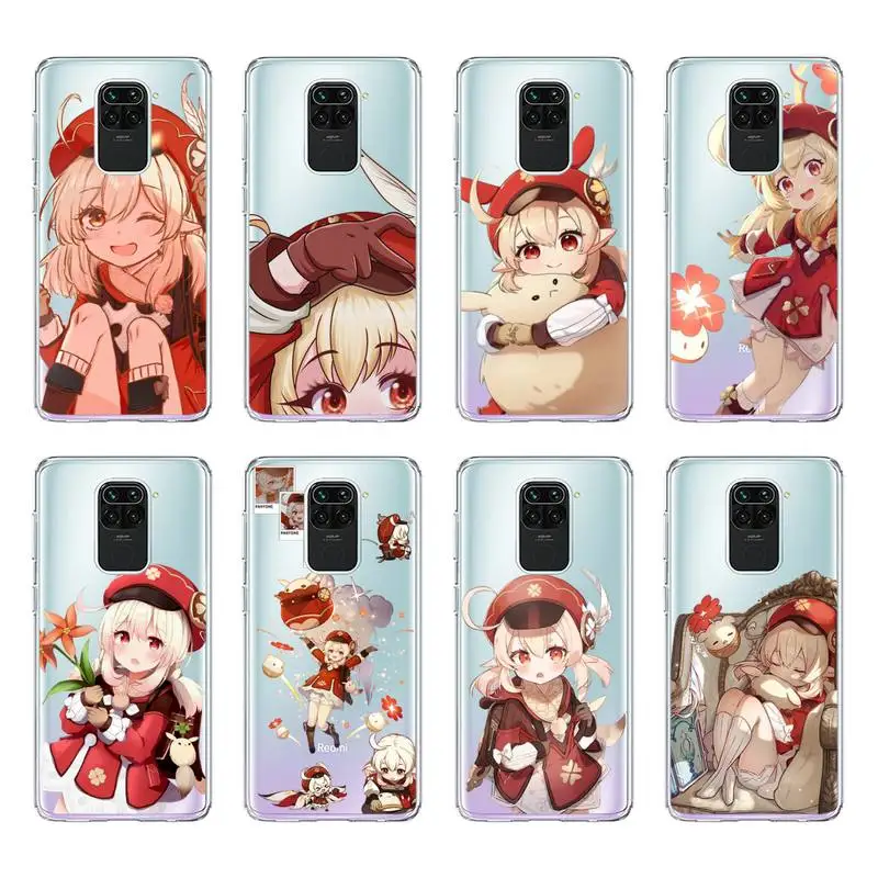 

Genshin Impact Klee Phone Case For Redmi 7A 9A K20 K30S Ultra Note 8 9 Pro Max 9s 10 7 5 Clear Transparent Cover
