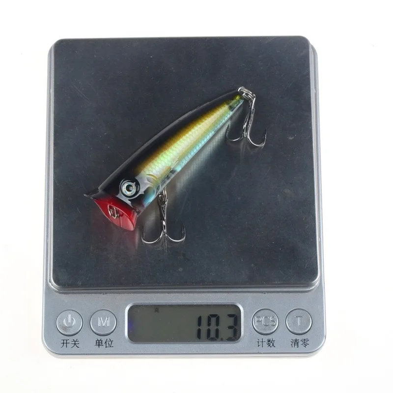 1шт. Рыболовный приманка Popper Wobblers 7см 10г 3D глаза Кранкбейт Искусственный пластиковый жесткий приманка Басс Песка Карп Такл.