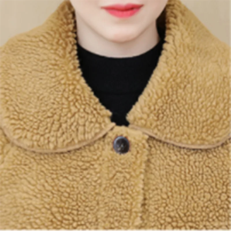 

Fashion Plus Size Lamb Plush Coat New Winter Female Jackets Korean Midi Long Fur Jacket Women Overcoat Loose Outerwear Tide 5XL