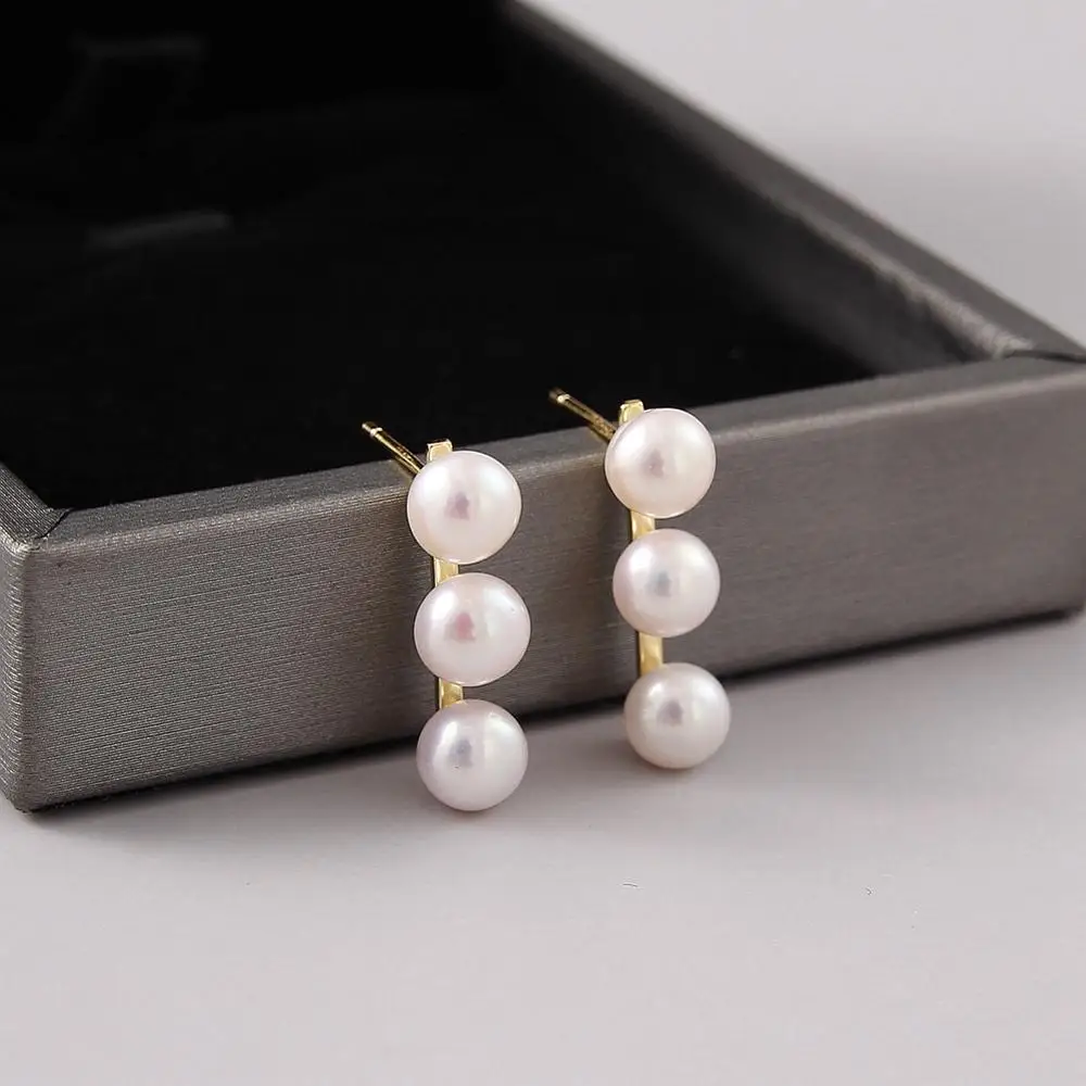 

Женские серьги-гвоздики из серебра 925 пробы с пресноводным жемчугом 6-7 мм