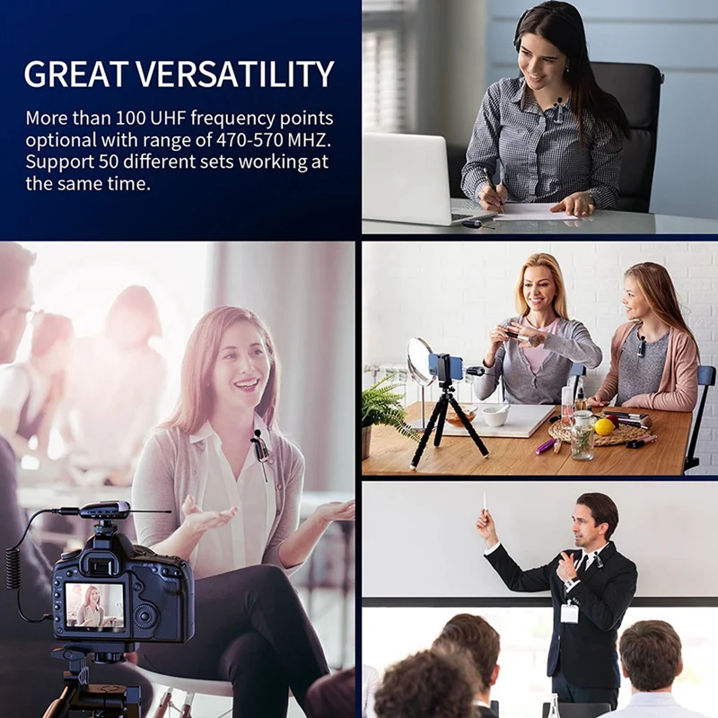 Беспроводной петличный микрофон 750 мАч подключение к iPhone Android |