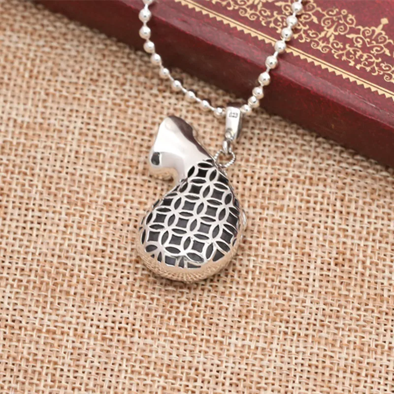 Мужской и Женский кошелек из стерлингового серебра 925 пробы кулон ожерелье