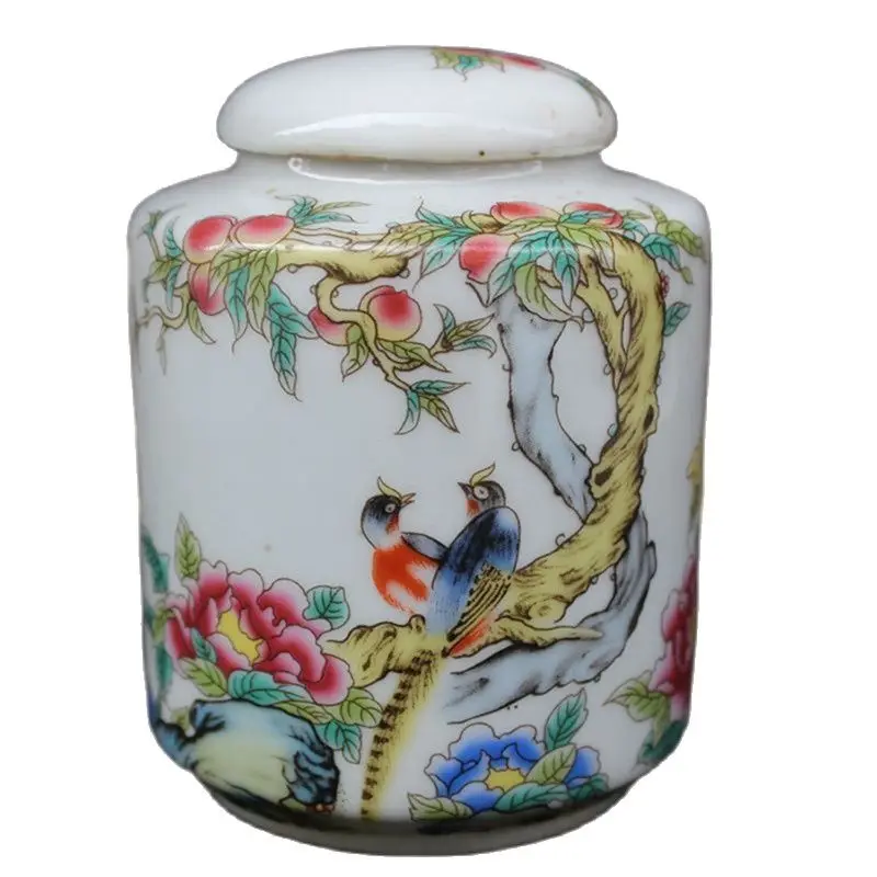 Китайский фарфор пастели цветы и птицы небольшие чайные банки фарфоровые | Дом
