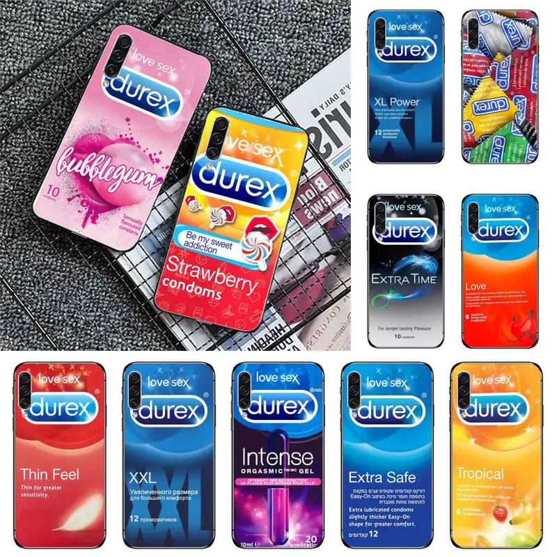 

Sexy condom brand Durex box Phone Case For Samsung galaxy A S note 10 7 8 9 20 30 31 40 50 51 70 71 21 s ultra plus