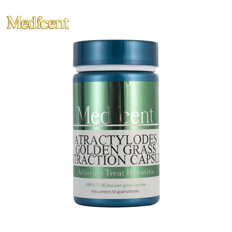 

Medicent Atractylodes Golden Grass Extraction Capsule, Adjuvant Treat Hepatitis, Cure hepatitis A and B, Prevent Cirrhosis,50pcs