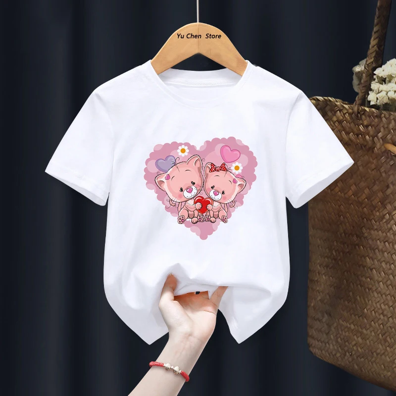 

2021 New Prajna Jungle Animals Cartoon Children's T-Shirt Top Fox Elephant Deer Animal 3D Printed Short Sleeve Clothes