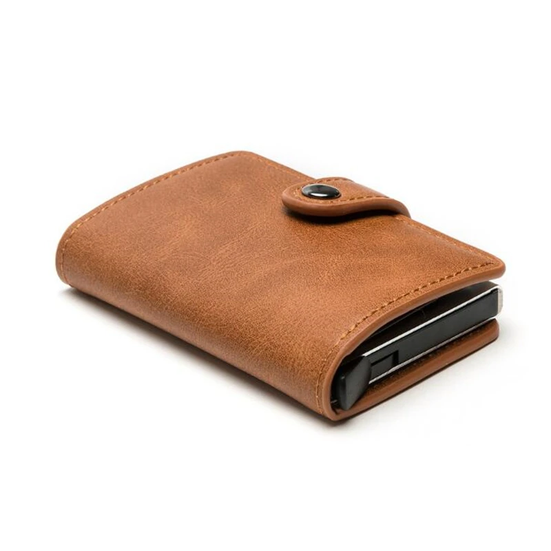 

Men Credit Card Holder Men Wallet Automatic Hasp Male Purse PU Leather Bank Card Wallets Business ID Card Holder