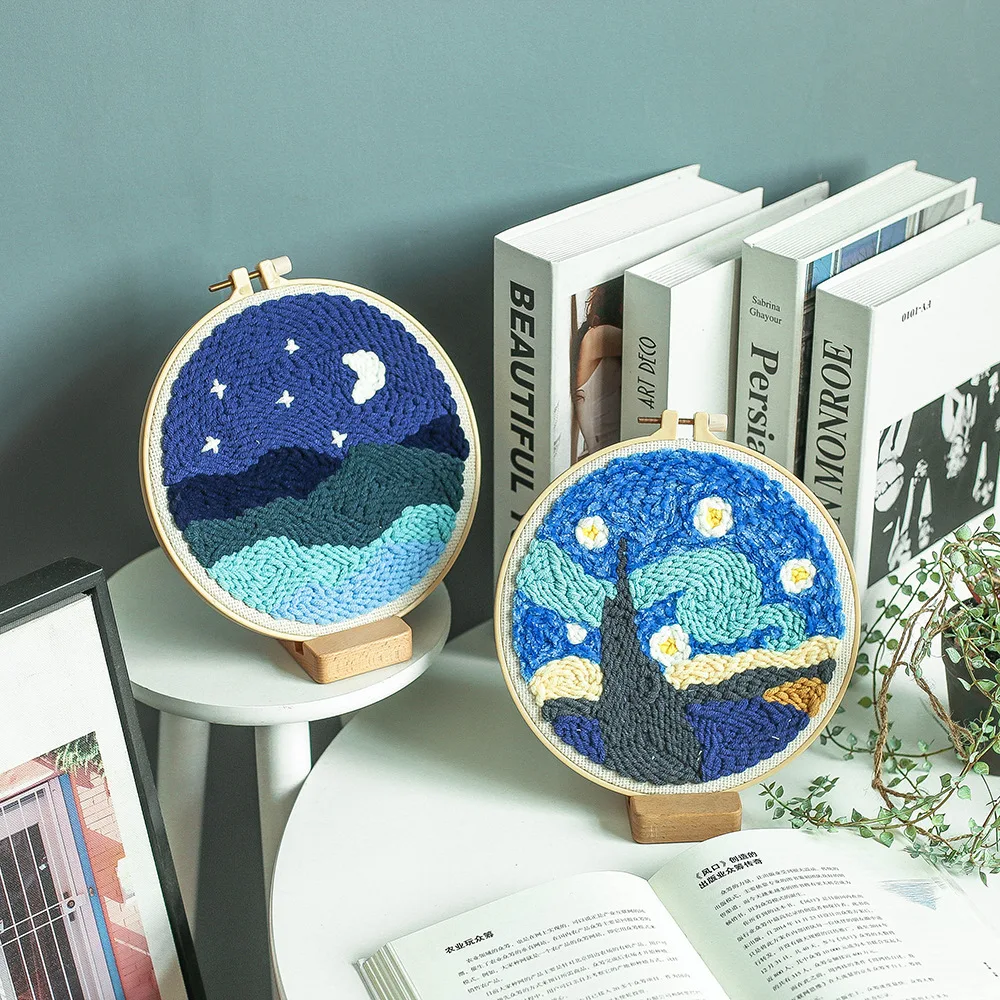 2020 DIY шерстяные наборы для вышивки детей новые крестиков Набор пейзажа игл