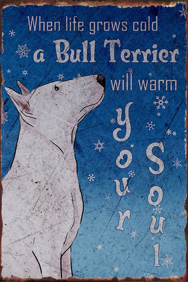 

Жестяные таблички Bull Terrier, декор для стен, винтажный металлический знак в стиле ретро для творчества, дома, клуба, мужской пещеры, кафе, паба