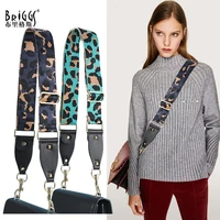 fashion leopard pattern cotton webbing wide shoulder strap adjustable shoulder messenger bag part high quality accessories