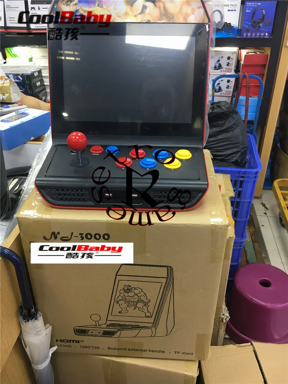 Ретро игры A10 12 дюймов HD экран 4 Гб игровая консоль с качающимся аркадным