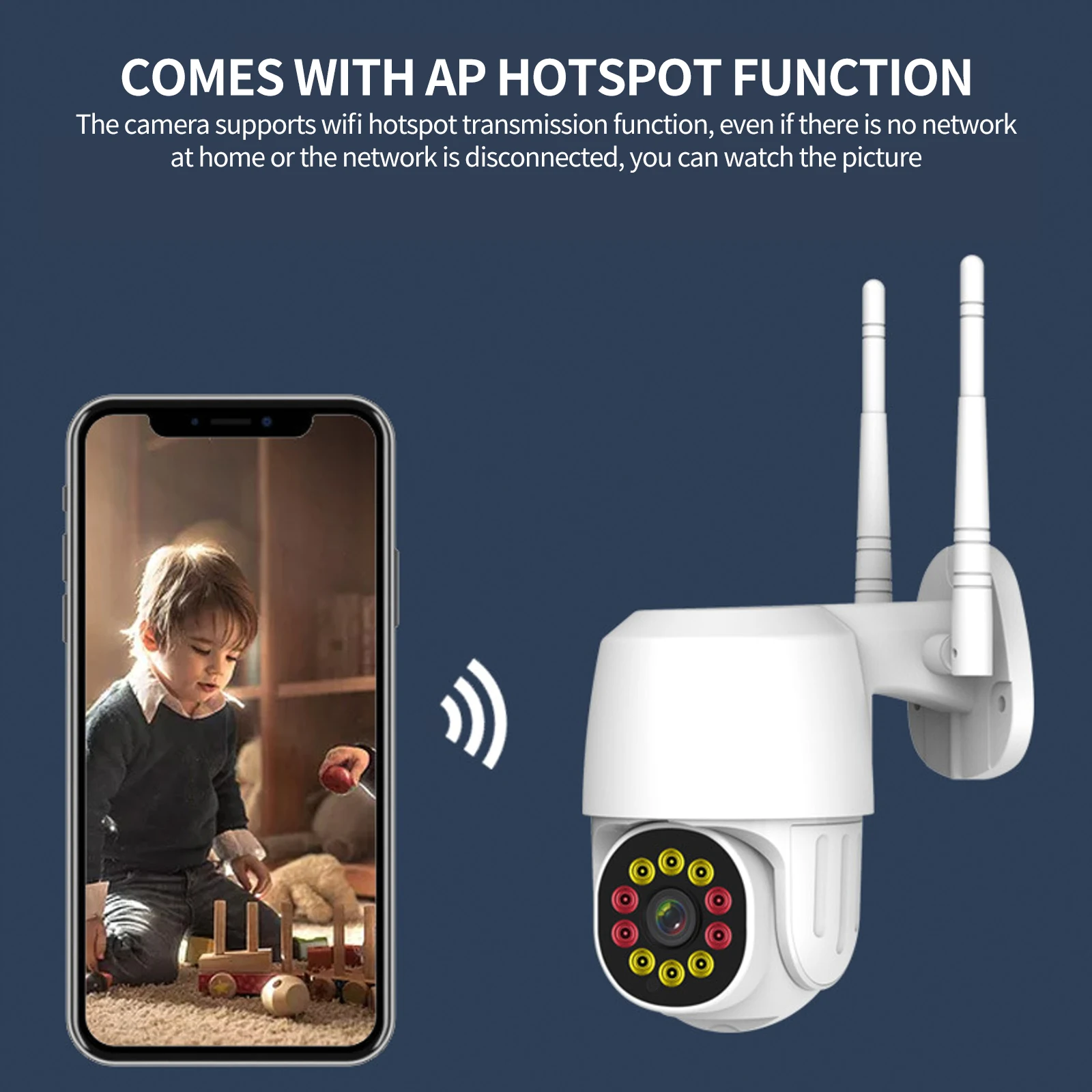 Наружная камера видеонаблюдения с функцией ночного видения умная Беспроводная