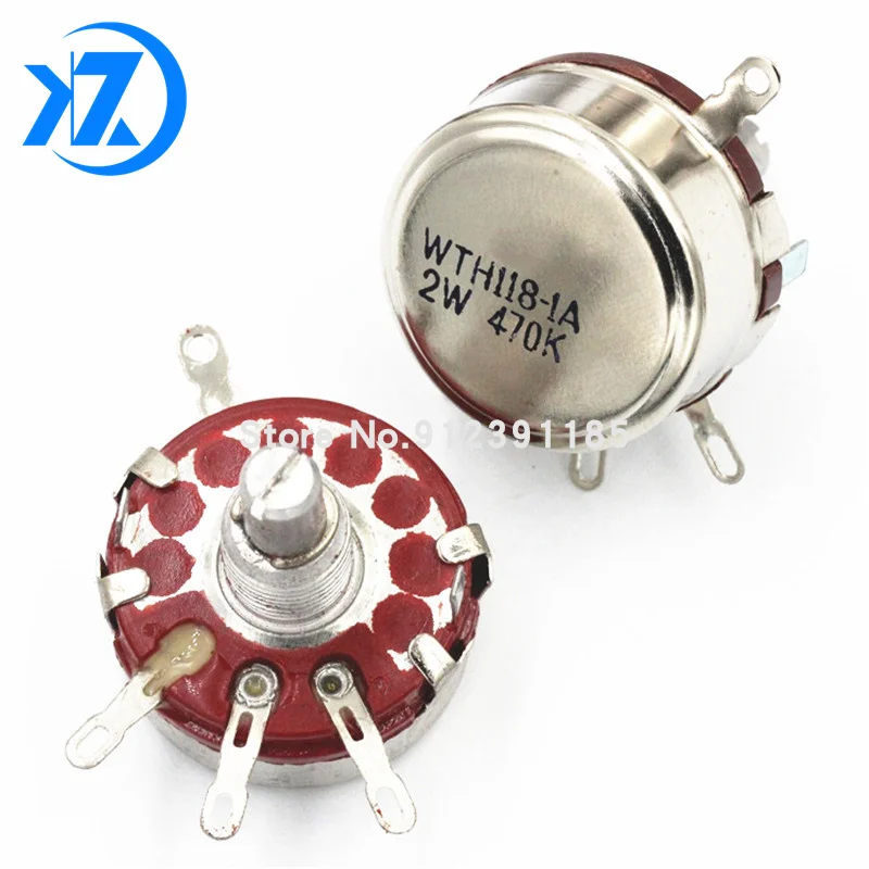 WH118 однокатушечный карбоновый пленочный потенциометр фотоэлектрический 2 Вт 1K 2K2