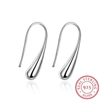 pure real 925 sterling silver teardrop earrings for women girls children kids jewelry orecchini aros aretes boucle doreille