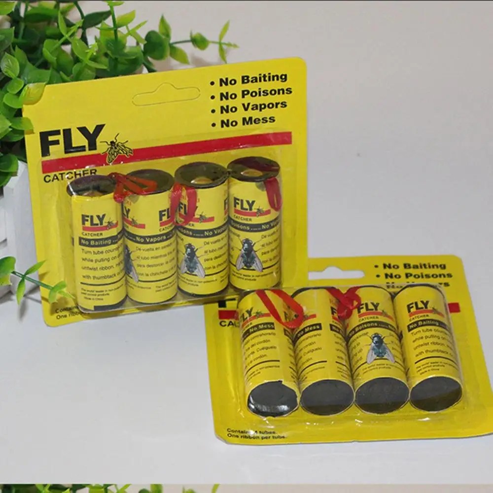 4 шт сильная липкая Fly Бумага бытовой мух насекомых клей уловитель безопасности