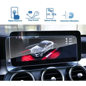 lfotpp car multimedia system screen protector for c class w205 10 25 inch 2018 display screen auto interior protective sticker free global shipping