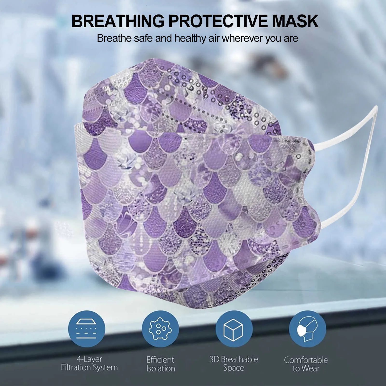 10 шт. От 3 до 12 лет дети детские маска одноразовая Корея Стиль для лица с 4Ply петли