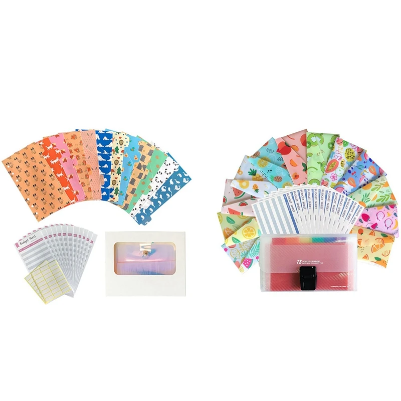 

2 набора конвертов для денег многоразовые бюджетные конверты для бюджетных денег система конвертов кошелек, A & B