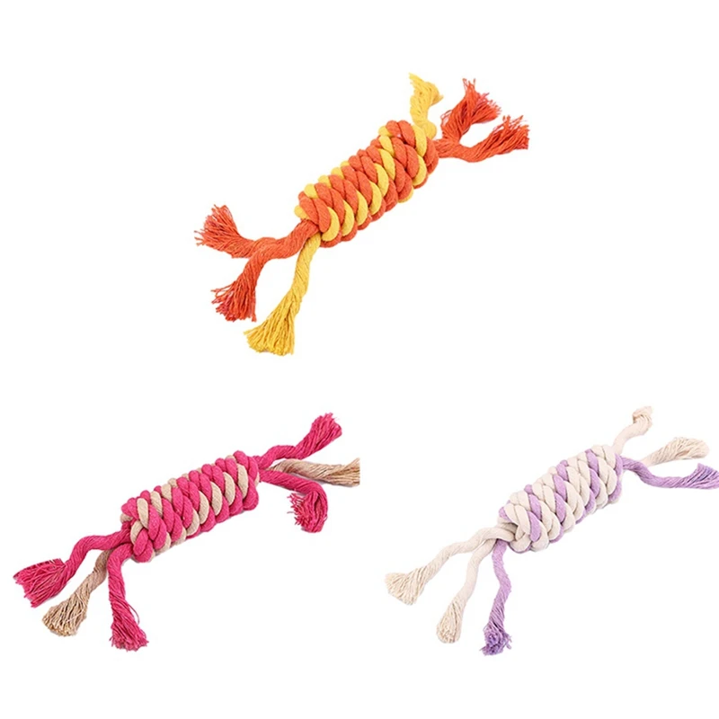 

Pet Dog Chew Toys Durable Double Cotton Bite Resistant Braided Rope Pet Clean Teeth Molar Toy Pet Supplies