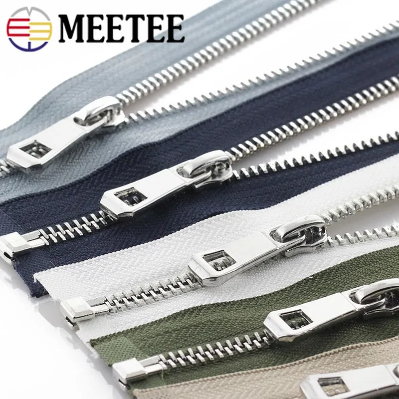 2 шт. Meetee 5# металлическая молния 35-75 см Open-end застежка на молнии для шитья кошелька пуховая куртка пальто кошелек карман DIY аксессуары для одежды