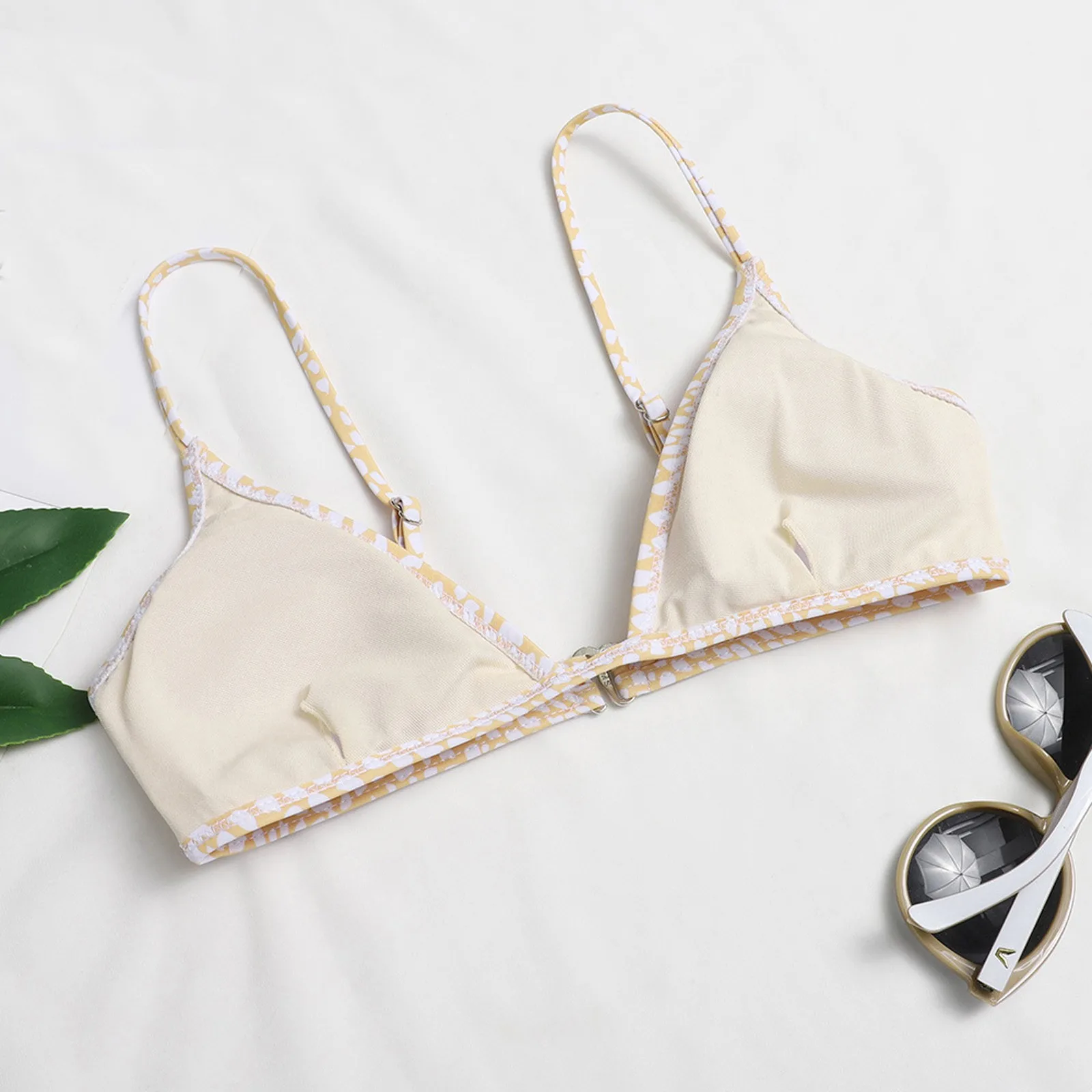

Push Up Bikini 2021 Biquini Bandeau Swimsuit Women Bikinis Set Swimwear Women Printing Brazilian Bathing Suit Summer Beach Wear